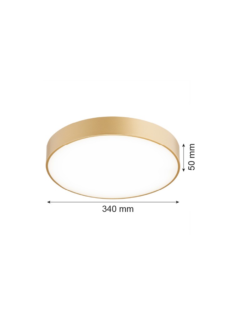 Argon TIAMO plafon LED 1x22W złoty lakierowany soft 8349 Argon TIAMO plafon LED 1x22W złoty lakierowany soft 8349