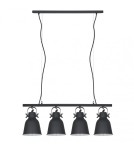 Lampy wiszące loftowe - ITALUX Lavare Wisząca Czarny 4xE27 MD-HN82608-4-BK+WH - product 1