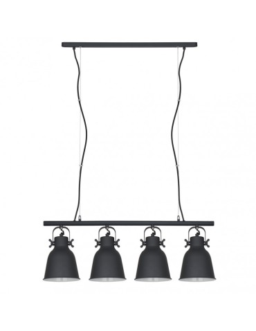 ITALUX Lavare Wisząca Czarny 4xE27 MD-HN82608-4-BK+WH