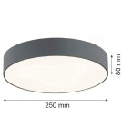 Argon DARLING plafon 2 pł. mały 2x15W (max) ciemno-szary struktura 3080 Argon DARLING plafon 2 pł. mały 2x15W (max) ciemno-szary struktura 3080