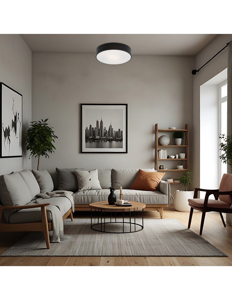 Argon DARLING plafon 2 pł. średni 2x15W (max) czarny struktura 661 Argon DARLING plafon 2 pł. średni 2x15W (max) czarny struktura 661