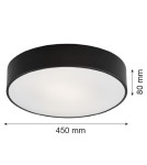 Argon DARLING plafon 3 pł. duży 3x15W (max) czarny struktura 1186 Argon DARLING plafon 3 pł. duży 3x15W (max) czarny struktura 1186