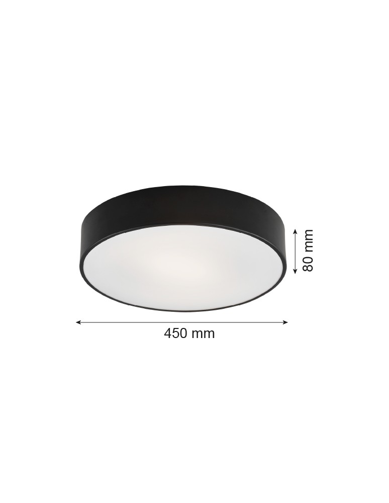Argon DARLING plafon 3 pł. duży 3x15W (max) czarny struktura 1186 Argon DARLING plafon 3 pł. duży 3x15W (max) czarny struktura 1186