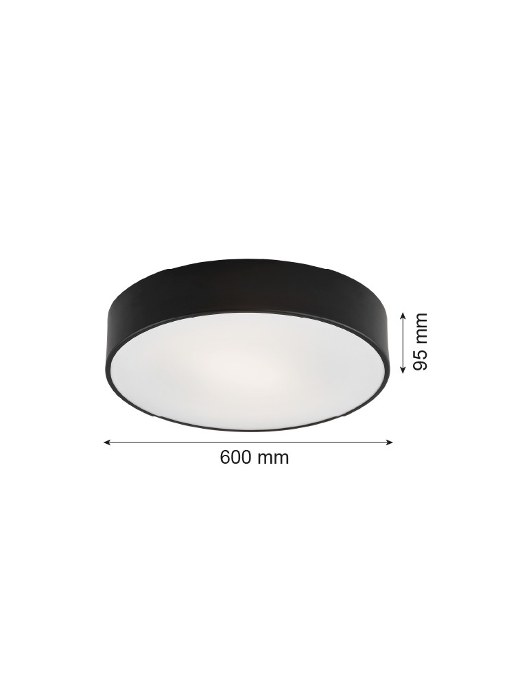 Argon DARLING plafon 5 pł. XL 5x15W (max) czarny struktura 2084