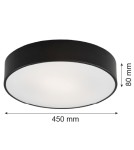 Argon DARLING LED plafon duży led 1x42W czarny struktura 3571 Argon DARLING LED plafon duży led 1x42W czarny struktura 3571