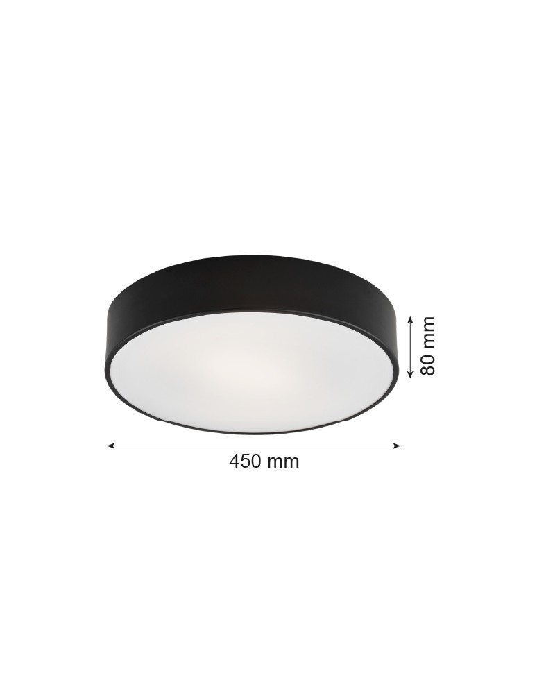 Argon DARLING LED plafon duży led 1x42W czarny struktura 3571 Argon DARLING LED plafon duży led 1x42W czarny struktura 3571