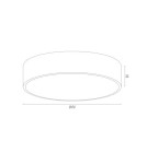 Argon DARLING LED plafon duży led 1x42W czarny struktura 3571 Argon DARLING LED plafon duży led 1x42W czarny struktura 3571