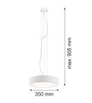 Lampy wiszące - Argon DARLING LED lampa wisząca mała 1 pł. led 1x32W biały struktura 3349 - product 2