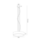 Lampy wiszące - Argon DARLING LED lampa wisząca mała 1 pł. led 1x32W biały struktura 3349 - product 3