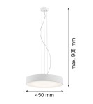 Argon DARLING LED lampa wisząca duża 1 pł. led 1x42W biały struktura 3351 Argon DARLING LED lampa wisząca duża 1 pł. led 1x42W biały struktura 3351