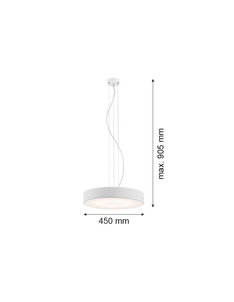 Argon DARLING LED lampa wisząca duża 1 pł. led 1x42W biały struktura 3351 Argon DARLING LED lampa wisząca duża 1 pł. led 1x42W biały struktura 3351