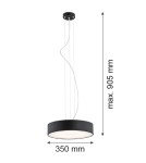 Lampy wiszące - Argon DARLING LED lampa wisząca mała 1 pł. led 1x32W czarny struktura 3350 - product 2