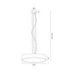 Argon DARLING LED lampa wisząca duża 1 pł. led 1x42W czarny struktura 3352 Argon DARLING LED lampa wisząca duża 1 pł. led 1x42W czarny struktura 3352