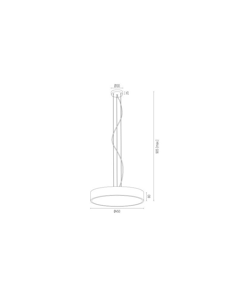 Argon DARLING LED lampa wisząca duża 1 pł. led 1x42W czarny struktura 3352 Argon DARLING LED lampa wisząca duża 1 pł. led 1x42W czarny struktura 3352