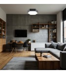 Argon ARIZONA plafon 1 pł. duży 22.5W czarny struktura 3823 Argon ARIZONA plafon 1 pł. duży 22.5W czarny struktura 3823