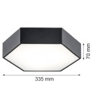 Argon ARIZONA plafon 1 pł. duży 22.5W czarny struktura 3823 Argon ARIZONA plafon 1 pł. duży 22.5W czarny struktura 3823