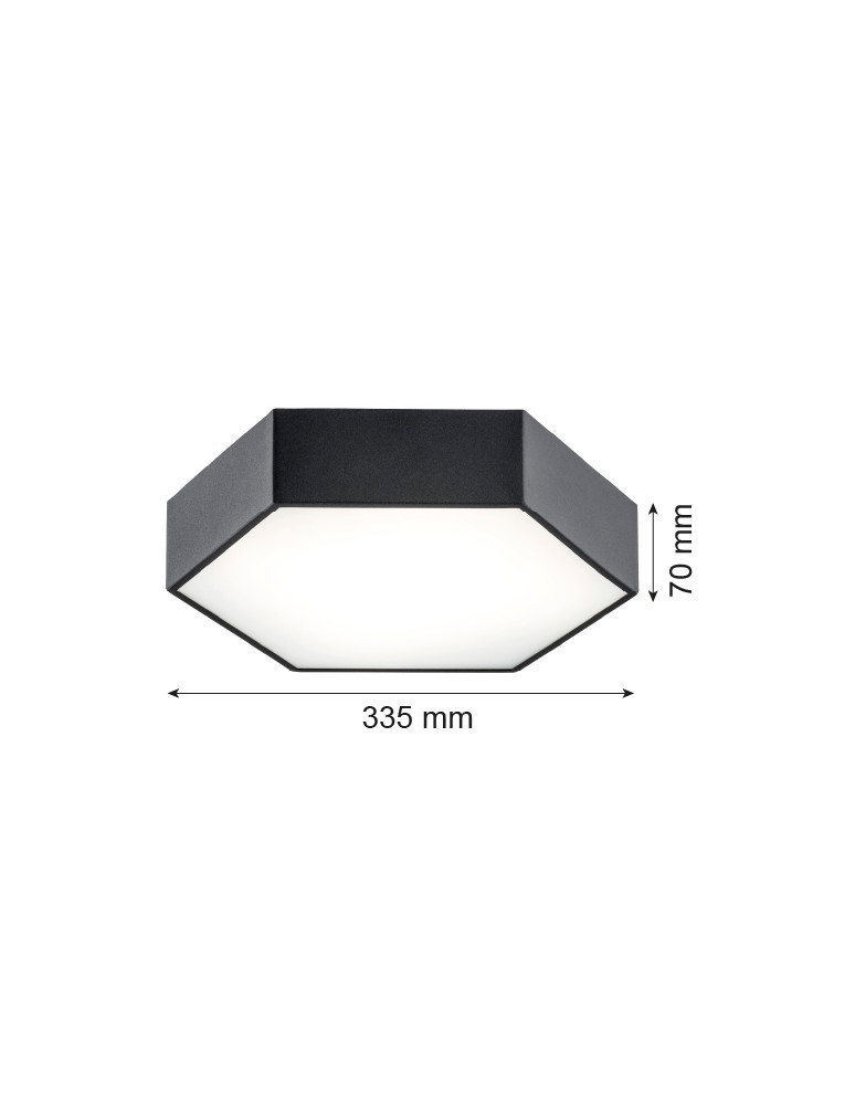 Argon ARIZONA plafon 1 pł. duży 22.5W czarny struktura 3823 Argon ARIZONA plafon 1 pł. duży 22.5W czarny struktura 3823