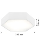 Plafony geometryczne - Argon ARIZONA plafon 1 pł. duży 22.5W biały struktura 3827 - product 5