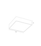 Argon ONTARIO plafon 2 pł. mały 2x15W (max) biały struktura 652 Argon ONTARIO plafon 2 pł. mały 2x15W (max) biały struktura 652