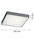 Argon ONTARIO plafon 2 pł. mały 2x15W (max) ciemno-szary struktura 653 Argon ONTARIO plafon 2 pł. mały 2x15W (max) ciemno-szary struktura 653