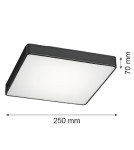 Argon ONTARIO plafon 2 pł. mały 2x15W (max) czarny struktura 654 Argon ONTARIO plafon 2 pł. mały 2x15W (max) czarny struktura 654