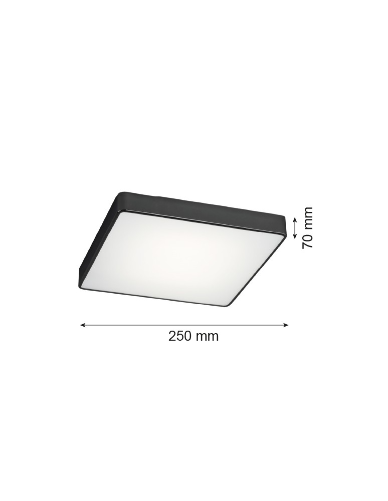 Argon ONTARIO plafon 2 pł. mały 2x15W (max) czarny struktura 654 Argon ONTARIO plafon 2 pł. mały 2x15W (max) czarny struktura 654