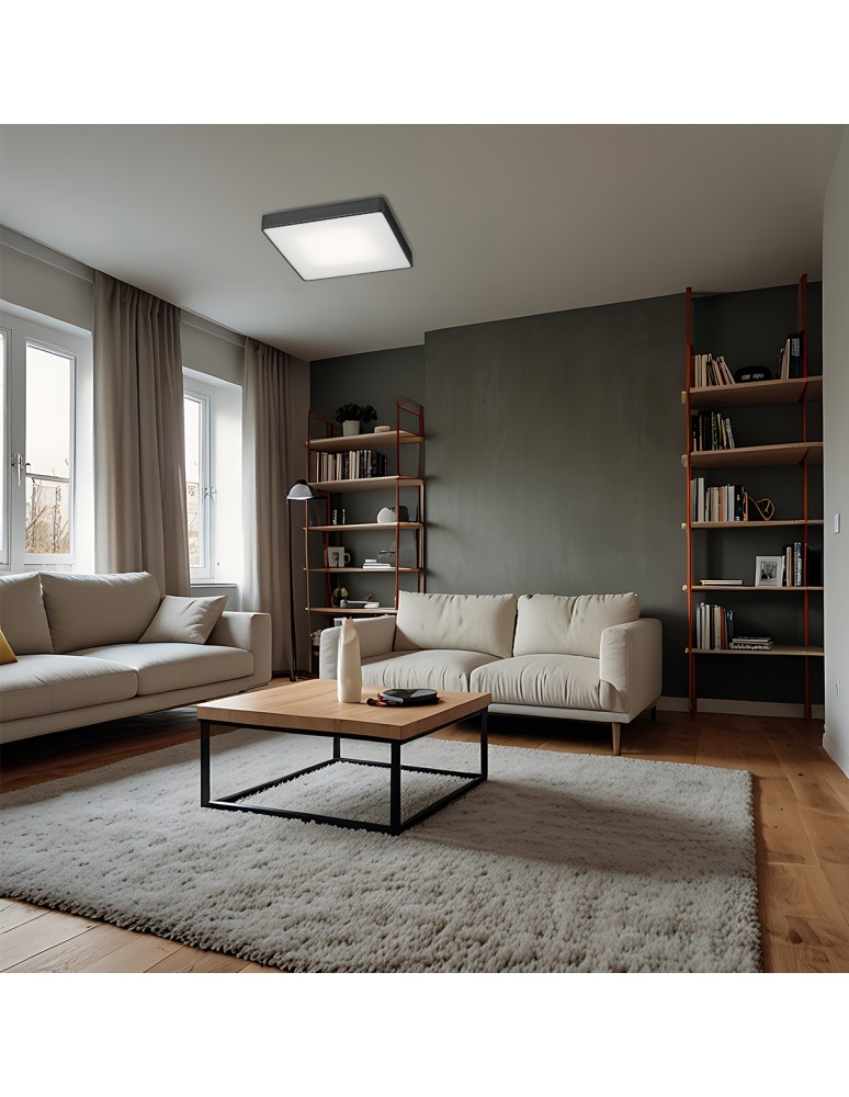 Argon ONTARIO plafon 4 pł. duży 4x15W (max) czarny struktura 1577 Argon ONTARIO plafon 4 pł. duży 4x15W (max) czarny struktura 1577