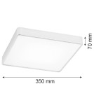 Argon ONTARIO LED plafon średni led 1x32W biały struktura 3573 Argon ONTARIO LED plafon średni led 1x32W biały struktura 3573