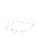 Argon ONTARIO LED plafon średni led 1x32W biały struktura 3573 Argon ONTARIO LED plafon średni led 1x32W biały struktura 3573