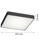 Argon ONTARIO LED plafon duży led 1x40.5W czarny struktura 3577 Argon ONTARIO LED plafon duży led 1x40.5W czarny struktura 3577