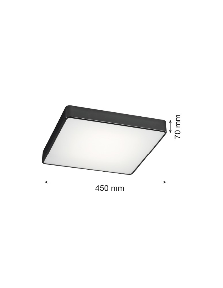 Argon ONTARIO LED plafon duży led 1x40.5W czarny struktura 3577 Argon ONTARIO LED plafon duży led 1x40.5W czarny struktura 3577
