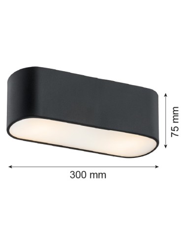 Argon TONI plafon 2 pł. 2x15W (max) mleczny czarny struktura 903 - produkt 2
