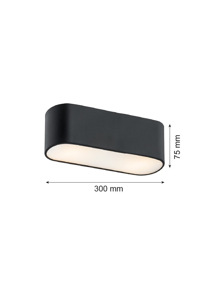 Plafony nowoczesne - Argon TONI plafon 2 pł. 2x15W (max) mleczny czarny struktura 903 - product kolory-swiatla.pl 2