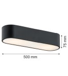 Argon TONI plafon 3 pł. 3x15W (max) mleczny czarny struktura 6000 Argon TONI plafon 3 pł. 3x15W (max) mleczny czarny struktura 6000