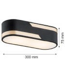 Argon TONI plafon 2 pł. 2x15W (max) mleczny czarny struktura ze złotym paskiem 904 Argon TONI plafon 2 pł. 2x15W (max) mleczny czarny struktura ze złotym paskiem 904
