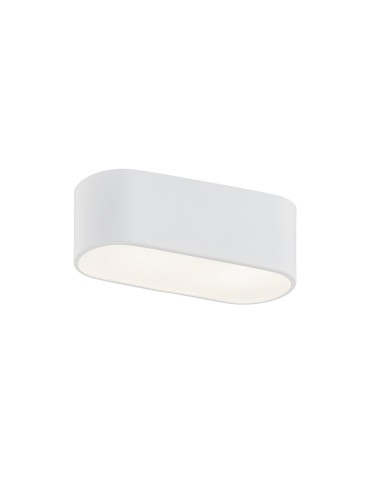 Argon TONI plafon 2 pł. 2x15W (max) mleczny biały struktura 905