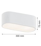 Argon TONI plafon 2 pł. 2x15W (max) mleczny biały struktura 905 Argon TONI plafon 2 pł. 2x15W (max) mleczny biały struktura 905