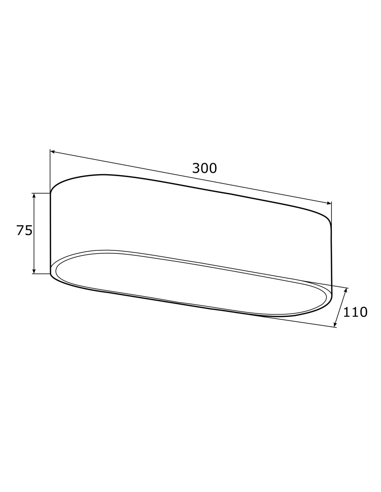 Lampy sufitowe nowoczesne - Argon TONI plafon 2 pł. 2x15W (max) mleczny biały struktura ze złotym paskiem 906 - product kolory-swiatla.pl 3