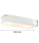Argon TONI plafon 3 pł. 3x15W (max) mleczny biały struktura ze złotym paskiem 6003 Argon TONI plafon 3 pł. 3x15W (max) mleczny biały struktura ze złotym paskiem 6003