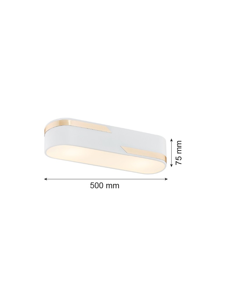 Argon TONI plafon 3 pł. 3x15W (max) mleczny biały struktura ze złotym paskiem 6003 Argon TONI plafon 3 pł. 3x15W (max) mleczny biały struktura ze złotym paskiem 6003