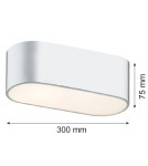 Lampy sufitowe chromowane - Argon TONI plafon 2 pł. 2x15W (max) mleczny chrom 907 - product 2