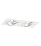 Lampy podtynkowe kwadratowe - Argon OLIMP PLUS oprawa stropowa 2 pł. 2x12W (max) biały struktura 1046 BZ - product 1