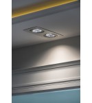 Lampy podtynkowe kwadratowe - Argon OLIMP PLUS oprawa stropowa 2 pł. 2x12W (max) biały struktura 1046 BZ - product 3