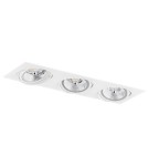 Lampy podtynkowe kwadratowe - Argon OLIMP PLUS oprawa stropowa 3 pł. 3x12W (max) biały struktura 6115 BZ - product 2