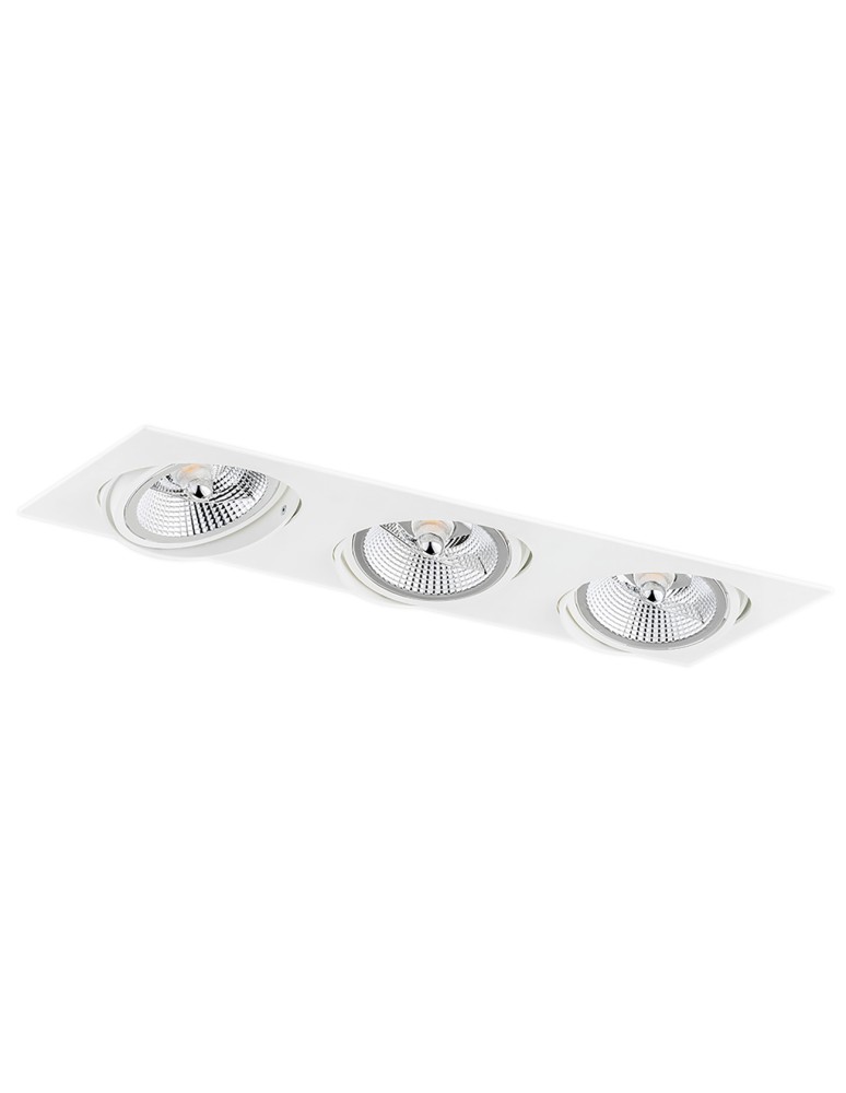 Lampy podtynkowe kwadratowe - Argon OLIMP PLUS oprawa stropowa 3 pł. 3x12W (max) biały struktura 6115 BZ - product kolory-swiatla.pl 2