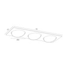 Lampy podtynkowe kwadratowe - Argon OLIMP PLUS oprawa stropowa 3 pł. 3x12W (max) biały struktura 6115 BZ - product 3
