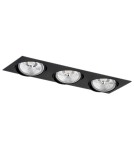 Lampy podtynkowe kwadratowe - Argon OLIMP PLUS oprawa stropowa 3 pł. 3x12W (max) czarny struktura 6116 BZ - product 2