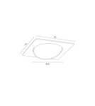 Lampy podtynkowe kwadratowe - Argon OLIMP oprawa stropowa 1 pł 1x6W LED (max) biały struktura 3654 - product 3