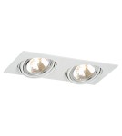 Lampy podtynkowe kwadratowe - Argon OLIMP oprawa stropowa 2 pł. 2x6W LED (max) biały struktura 785 - product 1