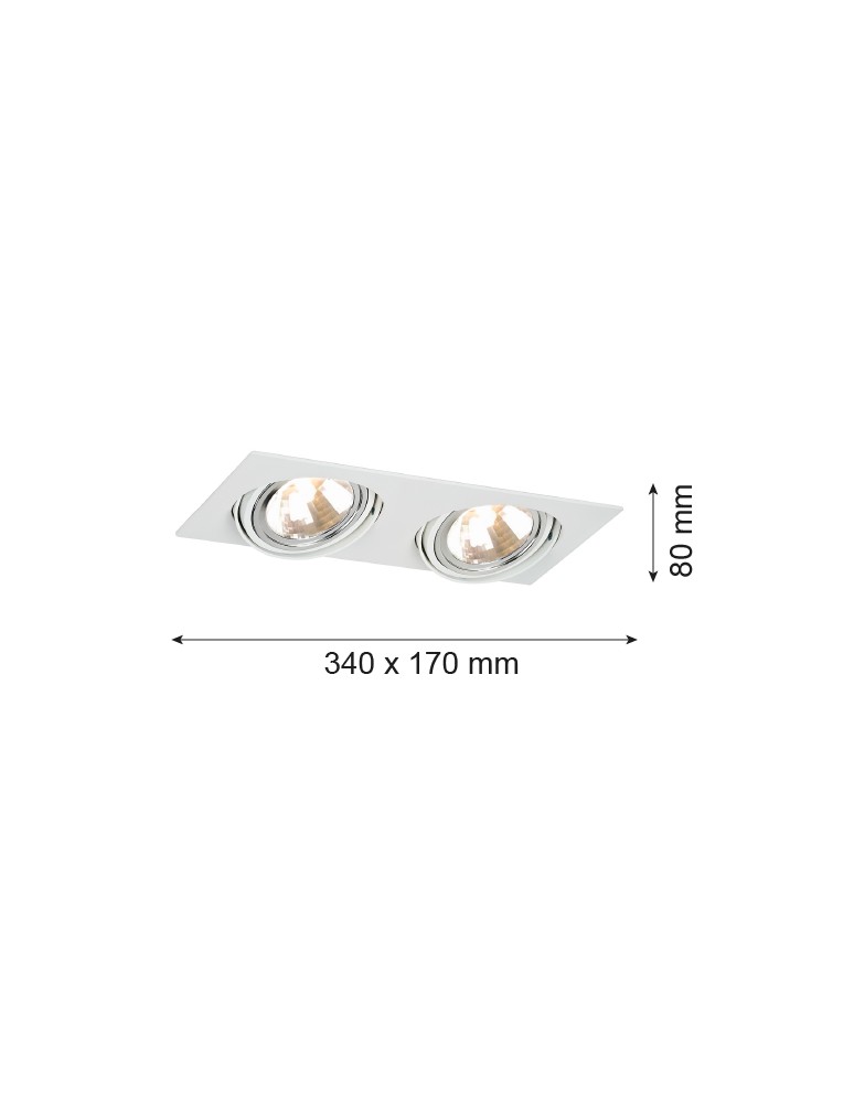 Argon OLIMP oprawa stropowa 2 pł. 2x6W LED (max) biały struktura 785
